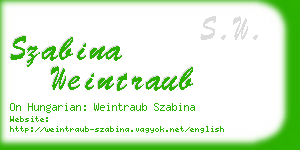 szabina weintraub business card